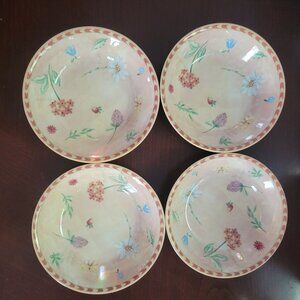 Royal Worcester Gardeners Journal Cereal Bowls Set Of 4